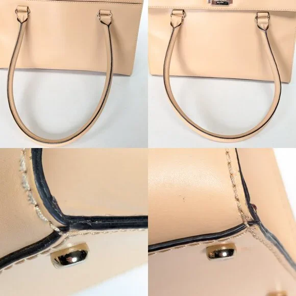 KATE SPADE Leather Gold Clasp Harwood Place Sinclair Nude Hand Bag - Picture 13 of 16